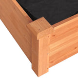 Garden Raised Bed with Liner Brown 240x60x25 cm Solid Wood Fir 364299