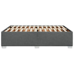 ZNTS Bed Frame without Mattress Dark Grey Double Fabric 3284508