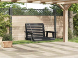 Garden Swing Chair with Metal Chains Black Solid Wood Fir 4008980