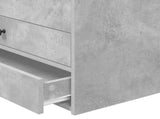 Daybed Concrete Grey and Black 90 x 190 cm Engineered Wood 3408525