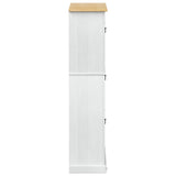 Shoe Cabinet Corona White 99 x 32 x 138 cm Solid Pine Wood 42024955