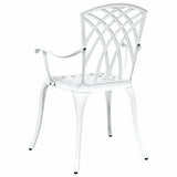 Garden Chair 2 pcs White 53 x 51 x 88.5cm Aluminium 42002400