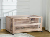 Wooden Hamster Cage, Mice Rodent Small Animals Kit Hutch, 3 Tiers Exercise Play House, with Wheels, T3398P555150