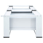 Double Washing Machine Pedestal with Drawers White 4009869