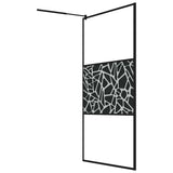 Shower walls Black 115 x 195 cm Glass and Aluminium 151883