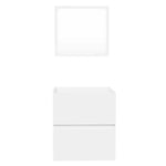 Bathroom Cabinet with Mirror White Engineered Wood 804863