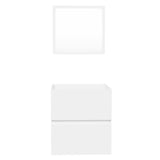 Bathroom Cabinet with Mirror White Engineered Wood 804863