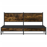 Metal Bed Frame without Mattress Smoked Oak 183x213 cm 3301382