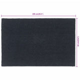 Door Mat Dark Grey 65x100 cm Tufted Coir 155591