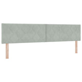 Headboard Height Adjustable Light grey 200 cm Velvet 42007287