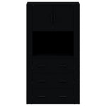 Highboard Black Engineered Wood 3185384