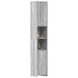 Bathroom Cabinet Grey Sonoma 30x30x183.5 cm Engineered Wood 815520