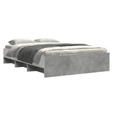 Bed Frame Concrete grey Engineered wood Double Bed Frame 3295684