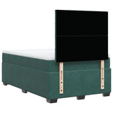 Box Spring Bed with Mattress Dark Green 120x190 cm Small Double Velvet 3290861