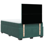 Box Spring Bed with Mattress Dark Green 120x200 cm Velvet 3290885