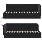 Corner Bed Frame with Headboard Black 80 x 200 cm Velvet 42016518