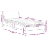 Bed with Mattress "Dover" Black and White Single Faux Leather 3208491