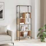 Bookcase 5-Tier Sonoma Oak 76x33x188.5 cm Engineered Wood 839004