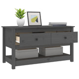 Coffee Table Grey 102x49x55 cm Solid Wood Pine 820923
