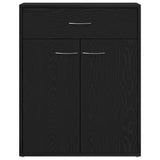 Sideboard with Drawer Black Oak 60 x 30 x 75 cm Engineered Wood 862448