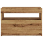 ZNTS TV Cabinet with LED Lights Artisan Oak 60x35x40 cm Engineered Wood 856311