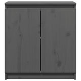 Side Cabinet Grey 60x36x65 cm Solid Pinewood 808100