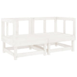 Garden Corner Sofas 2 pcs White Solid Wood Pine 825395