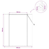 Roller Blind Grey 150 x 160 cm Bamboo 42039734