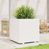Garden Planter White 70x70x72 cm Solid Wood Pine 3282620