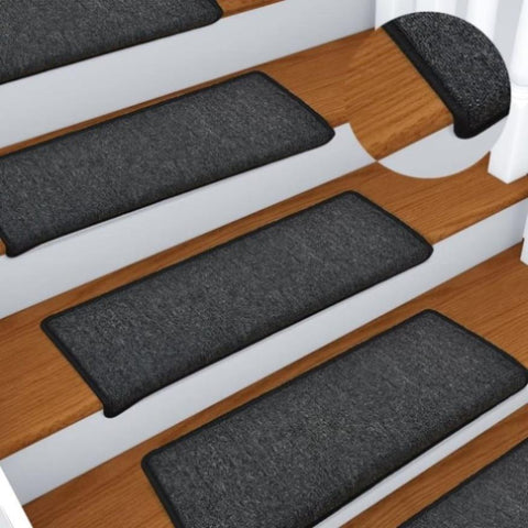 Stair Mats 15 pcs 65x21x4 cm Anthracite Rectangular Edge 134567