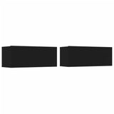 5 Piece TV Cabinet Set Black Engineered Wood 3114431
