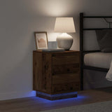 Bedside Cabinet with Drawer 2 pcs Old Wood 39 x 34.5 x 50 cm 869623