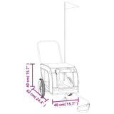 Pet Bike Trailer Black Oxford Fabric and Iron 94017