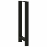 Bar Table Legs Black 2 pcs 50x cm Steel 4013340