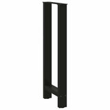 ZNTS Coffee Table Legs Black 2 pcs 50x cm Steel 4013340