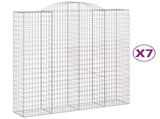 Arched Gabion Baskets 7 pcs 200x50x220/240 cm Galvanised Iron 3146451