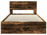 Bed Frame with Drawer Smoked Oak 100 x 200 cm Engineer Wood 3408016