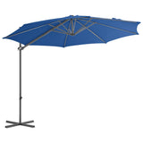 Cantilever Garden Parasol Azure blue Fabric Large Tiltable 46999