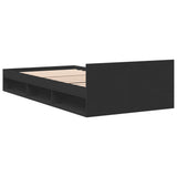 Bed Frame with Drawer without Mattress Black 75x190 cm Small Single 3280805