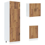 ZNTS 8 Piece Kitchen Cabinet Set Kalmar Old Wood Engineered Wood 3314799