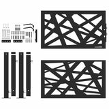 ZNTS Garden Gate Black 105x106 cm Steel Light Design 4100949