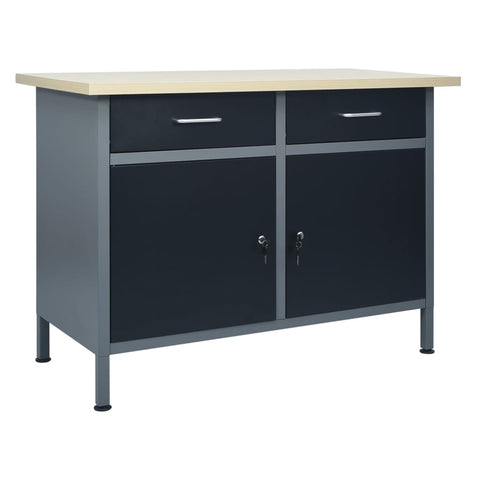 Workbench Black 120x60x85 cm Steel 145346