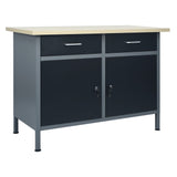 ZNTS Workbench Black 120x60x85 cm Steel 145346