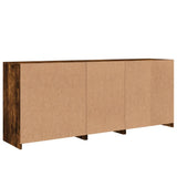 Sideboard with LED Lights Smoked Oak 162x37x67 cm 3209034