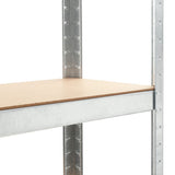 Storage Shelves 3 pcs Silver 75x30x172 cm Steel and MDF 144272