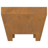 Fire Pit Brown 50 x 50 x 38 cm Weathering Steel 858943