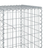Gabion Basket with Cover 1200x50x100 cm Galvanised Iron 3295153