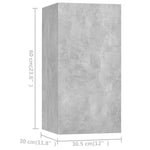 4 Piece TV Cabinet Set Concrete Grey Engineered Wood 3079105
