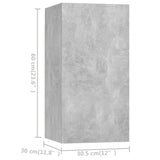 4 Piece TV Cabinet Set Concrete Grey Engineered Wood 3079105