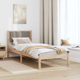 Bed Frame with Upholstered Headboard Taupe 75 x 190 cm 878302